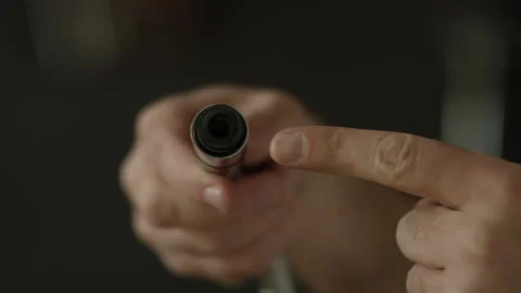 Shower Hose Pointing finger Stock Footage 260341333