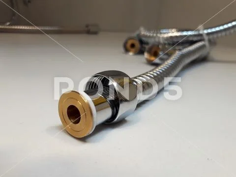 Shower hose tip closeup Stock Photos
