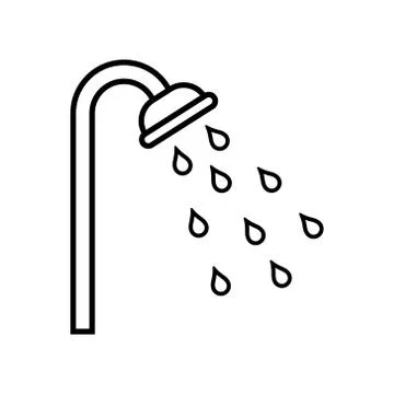 Shower icon design. Vector illustration on withe background. Isolated. Stock Illustration