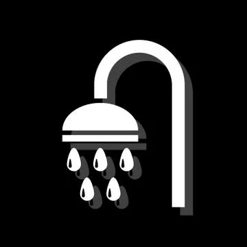 Shower icon flat Stock Illustration