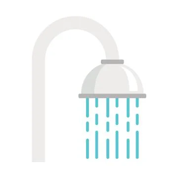 Shower icon in flat style Stock Illustration