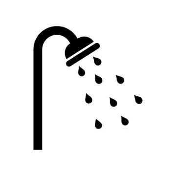 Shower icon in flat style. Vector illustration on withe background. Isolated. Illustrazione stock