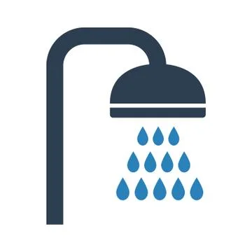 Shower icon on white background. Stock Illustration