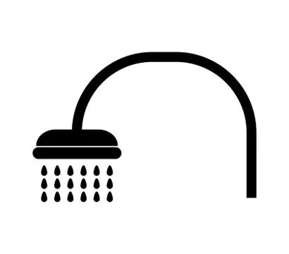 Shower icon on white background Stock Illustration