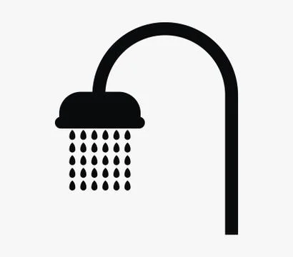 Shower icon on white background Stock Illustration