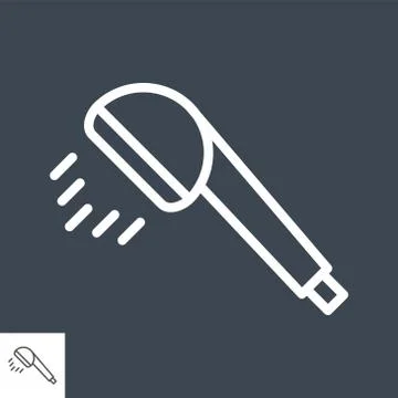 Shower line icon 스톡 일러스트