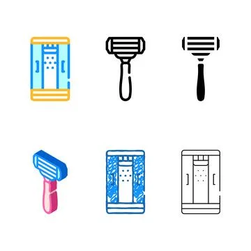 Shower pack room color icon vector sign Stock Illustration