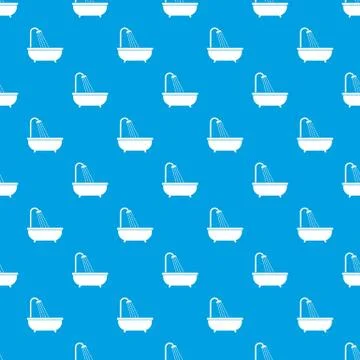 Shower pattern seamless blue Stock Illustration