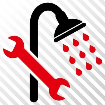 Shower Plumbing Vector Icon Stock Illustration