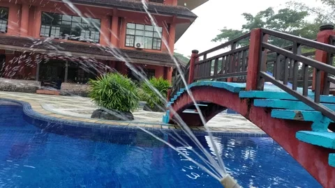 Shower in the pool Stock-Footage 167815683