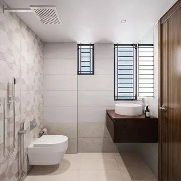 Shower Power Creative Tile Designs for Your Bathroom Interior Stock-Illustration