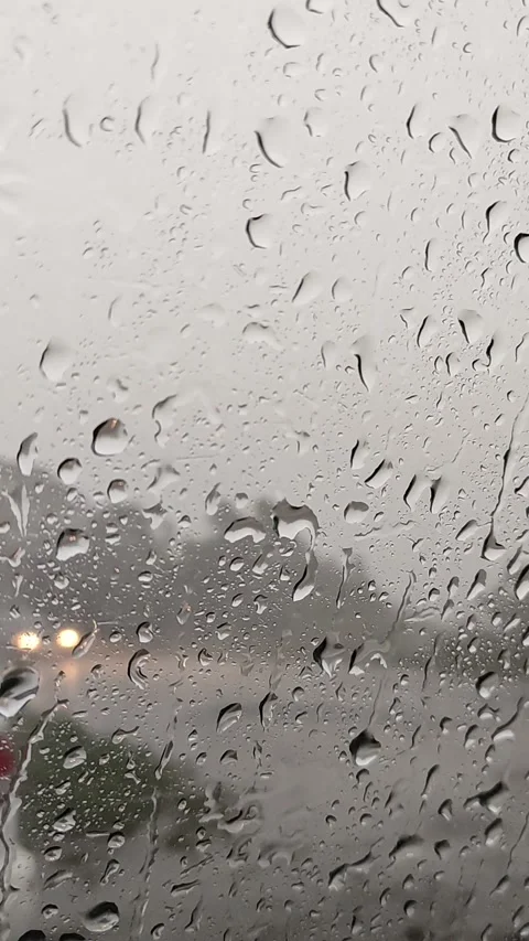 Shower rain on car window. Stock Footage 201360130