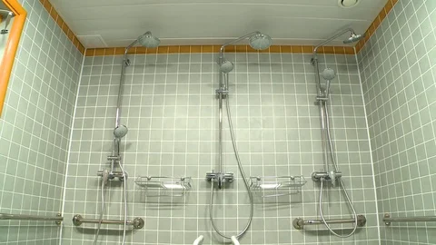 The shower room for disabled people Stock Footage 80410414
