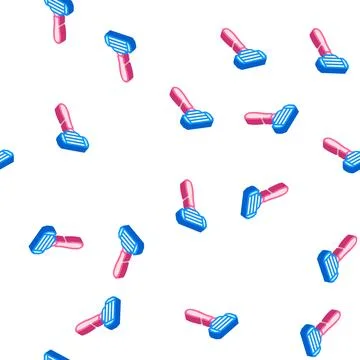 Shower room isometric icon seamless pattern sign Stock Illustration
