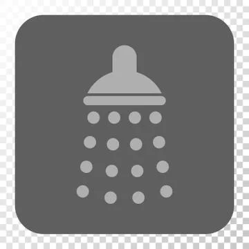 Shower Rounded Square Button Illustrazione stock