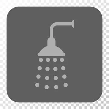 Shower Rounded Square Button 스톡 일러스트