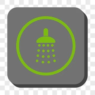 Shower Rounded Square Button Stock Illustration