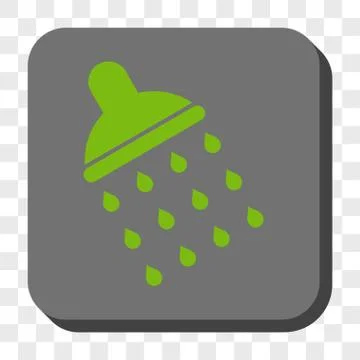 Shower Rounded Square Button Stockillustratie