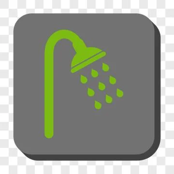 Shower Rounded Square Button Stock Illustration