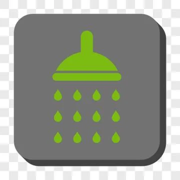 Shower Rounded Square Button Illustrazione stock