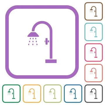 Shower simple icons Stock Illustration