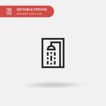 Shower Simple vector icon. Illustration symbol design template for web mobile Stock Illustration