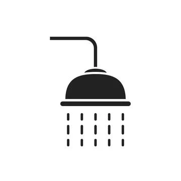 Shower solid icon0 Stock Illustration