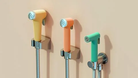 Shower spray 3d render illustraition background Stock Illustration