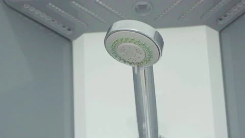 The shower stops working. The water stops flowing Stock Footage 169814091