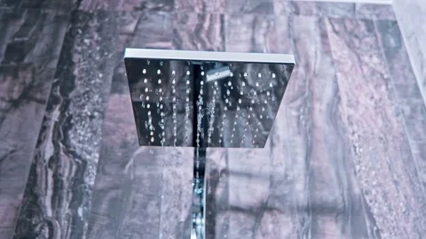 Shower With Stream Of Water Video stock 78629935