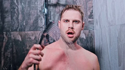 Shower With Stream Of Water Stock Footage 78630063