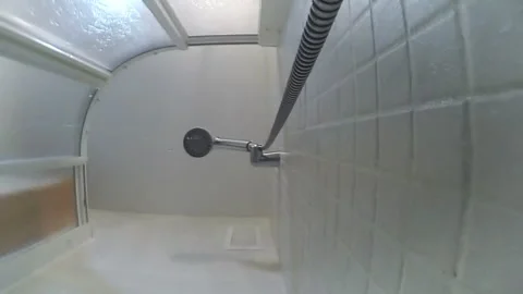 Shower tap closing, slow motion Stock Footage 337497786