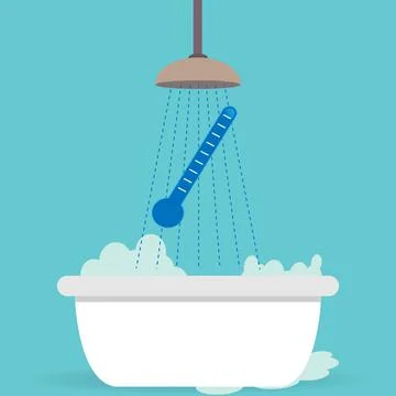 Shower temperature Stock Illustration