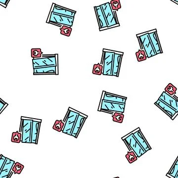 Shower tray repairs vector seamless pattern Stock Illustration