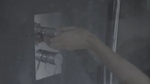 Shower turned off Stock Footage 260353258