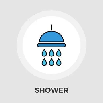 Shower vector flat icon Stock Illustration