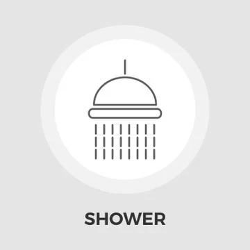 Shower vector flat icon Stock Illustration