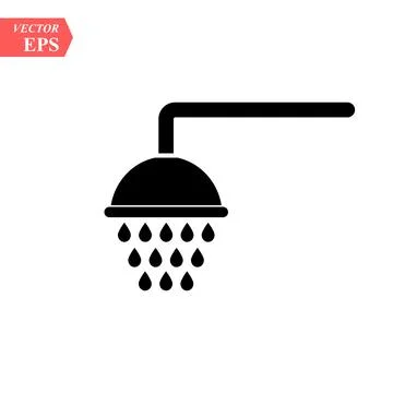 Shower vector icon. filled flat sign for mobile concept and web design. Sho.. Stock Illustration