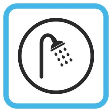 Shower Vector Icon In a Frame 库存插图