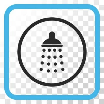 Shower Vector Icon In a Frame Illustrazione stock