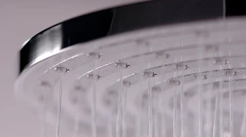 Shower Water Stream Slowing Down And Stopping Stock Footage 52962866
