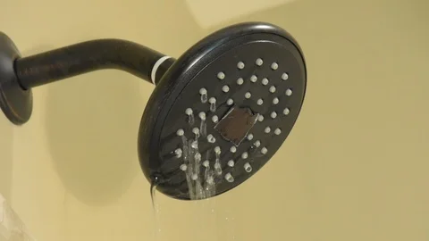 Shower Water Turning Off Stock Footage 87463157