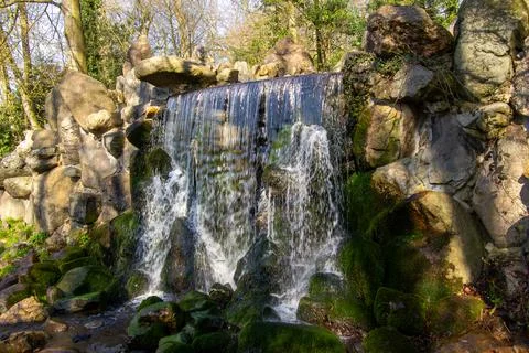 The shower of a waterfall Stock Photos