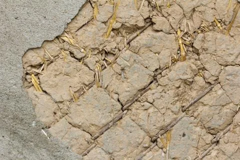 Showered with plaster as a background Stock Photos