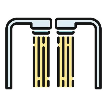 Showers spraying water icon vector illustration 库存插图