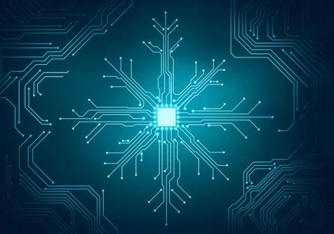 Showflake new year christmas technology concept Stock Illustration