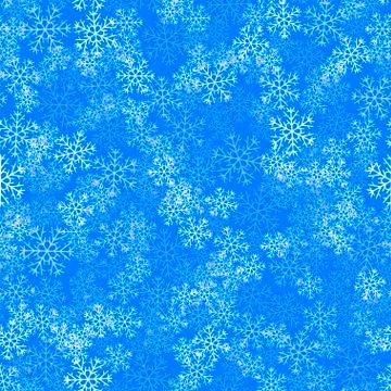 Showflakes Pattern on Blue Sky Background Illustrazione stock