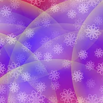 Showflakes Pattern on Blue Sky Background Illustrazione stock