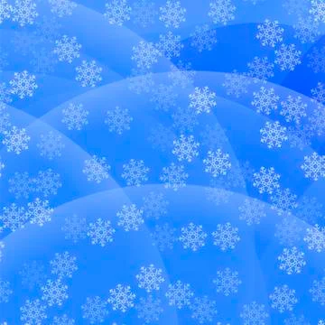 Showflakes Pattern on Blue Sky Background Illustrazione stock