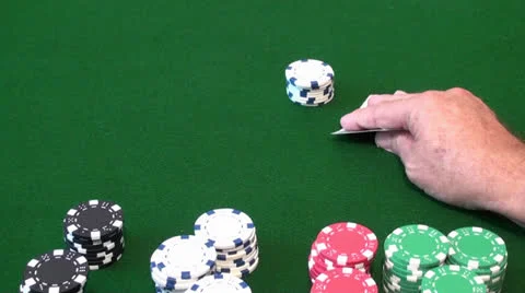 Showing A Blackjack Win Stock Footage 26188168